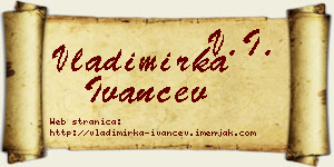 Vladimirka Ivančev vizit kartica